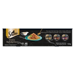 SHEBA® GRAVY INDULGENCE™ PERFECT PORTIONS™  Chicken & Beef & Salmon Entrée in Extra Gravy image
