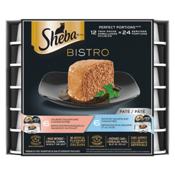 SHEBA® BISTRO PERFECT PORTIONS™ Paté Gourmet Salmon & Chicken and Savoury Salmon & Tuna Entrée image