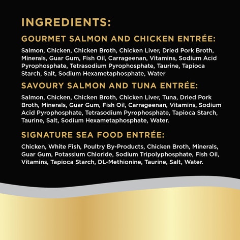 SHEBA® BISTRO PERFECT PORTIONS™ Paté Gourmet Salmon & Chicken, Savoury Salmon & Tuna and Signature Seafood Entrée image 1