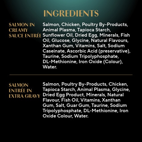 SHEBA® PERFECT PORTIONS™ - BISTRO Cuts in Gravy Salmon in Creamy Sauce Entrée and GRAVY INDULGENCE™ Salmon Entrée in Extra Gravy image 1