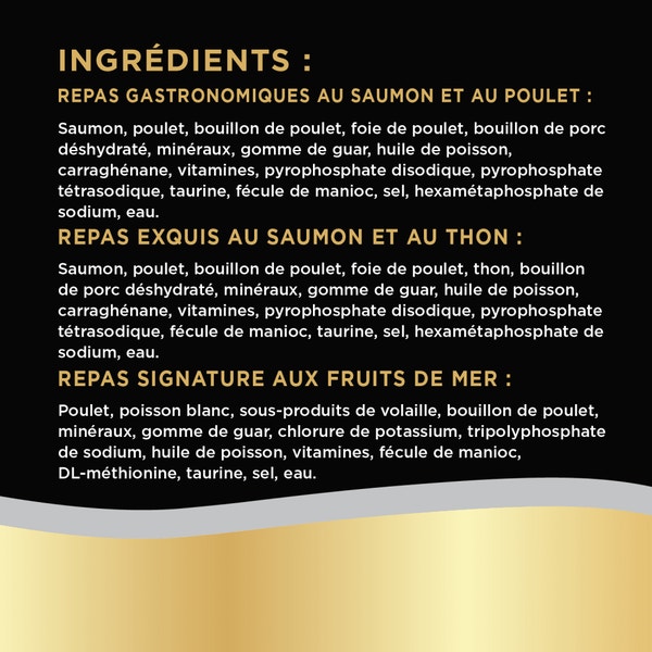 Repas gastronomiques au saumon et au poulet, repas exquis au saumon et au thon et repas signature aux fruits de mer SHEBA(MD) BISTRO PERFECT PORTIONS(MC) pâté image 4