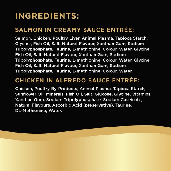 SHEBA® BISTRO PERFECT PORTIONS™ Cuts in Gravy Chicken in Alfredo Sauce and Salmon in Creamy Sauce Entrée image 4