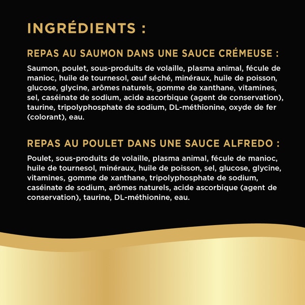 Repas au poulet dans une sauce Alfredo et repas au saumon dans une sauce crémeuse SHEBA(MD) BISTRO PERFECT PORTIONS(MC) coupes en sauce image 4